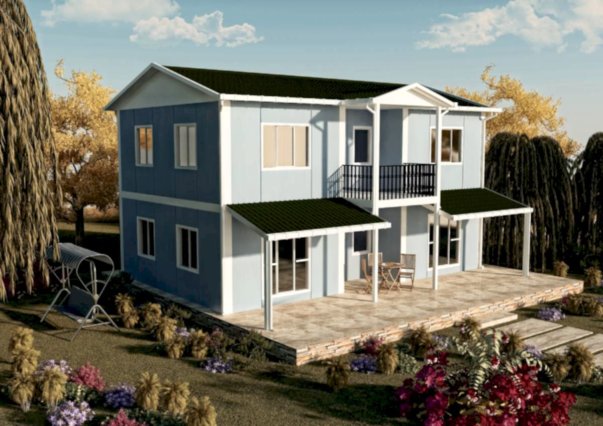 158 m2 Prefabrik Çift Katlı Konut