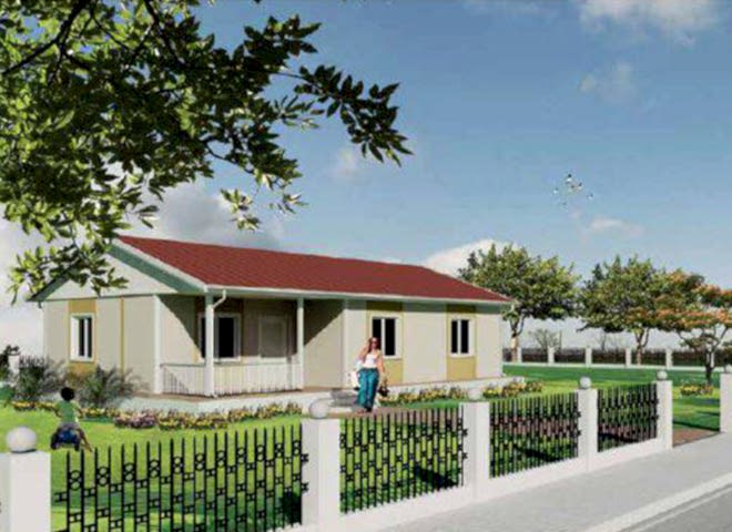 72 m2 Prefabrik Tek Katlı Konut